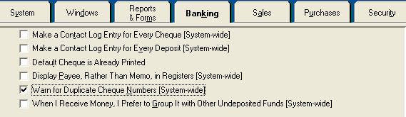 Checking Preferences before entering Payments (i) (ii) (iii) (iv) Open the data file used in the previous unit. Select Setup in the MENU BAR. Select Preferences. Select Banking TAB.