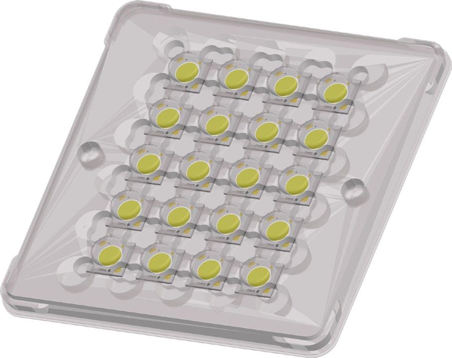 6 Packaging Cree CMT2890 LEDs are packaged in trays of 20. Five trays are sealed in an anti-static bag and placed inside a carton, for a total of 100 LEDs per carton.