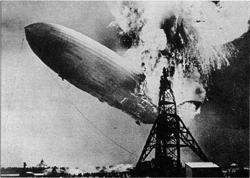 Hydrogen in History The balloon skin was highly flammable the balloon, not the hydrogen,