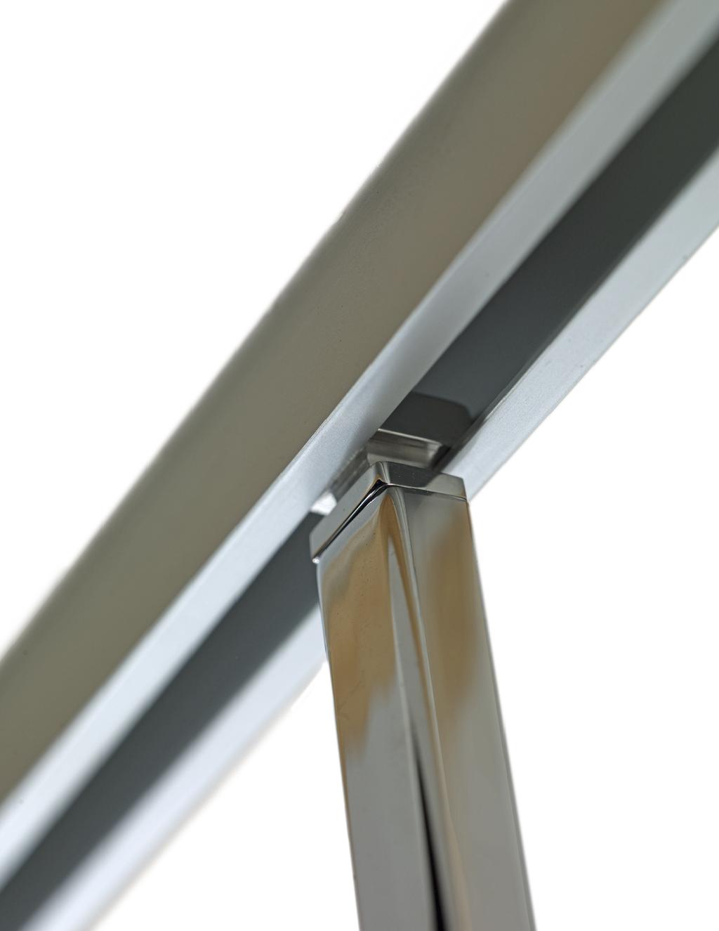 The Track and Upright All Uprights are suspended from an aluminum track, which can be screwed into a ceiling or window soffit.