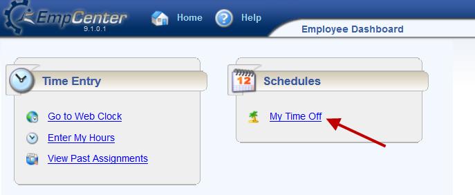 Time Off Requests Basic Time Off Request EmpCenter allows time off requests to be made up to 365 days from the current date.