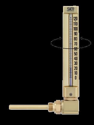 Type 9 BF Type Bdr BF type vibration-resistant model Thermometer for use in applications exposed to strong vibrations, e.g. on large diesel engines.