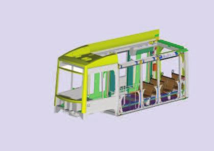 Engineering FEM simulation train roof of GFRP Test rig development Construction / Modification carriage body The verification of operational stability is indispensable for warranty and improvement of