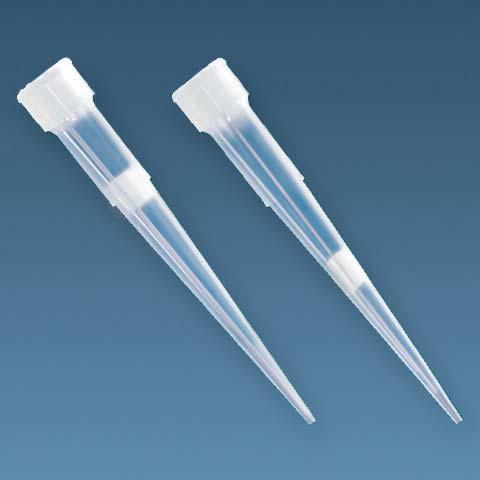 - Soft, flexible cone for easy assembly and ejection - 77 mm length for reaching into tubes - One pipette accommodates 4 different volumes - Graduation rings without interfering ridges at 10, 50,