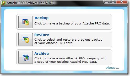 Attaché Archiver for Attaché PRO Attaché PRO Archiver The easy way to protect your Attaché PRO data It s no secret that keeping a separate, up-to-date backup* of your data is critical.
