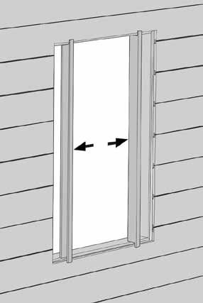 4 Take the F trim and cut to match the corners of the window as