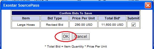 My Maximum Bid Quantity Price Per Unit Required Base Price or One Time Charge examples of other fields that may be