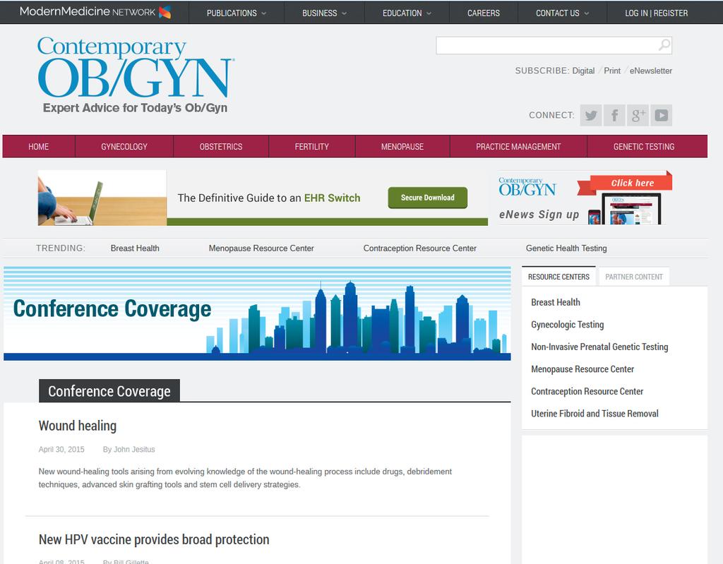 $7,500/month (net), 3-month minimum buy CONFERENCE COVERAGE UBM Medica editors and writers cover important events, reporting to our audience in real