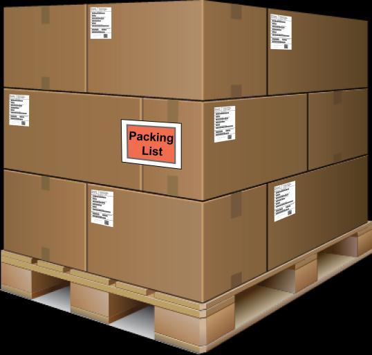 Carton must indicate that a packing slip is enclosed. For multiple carton shipments, the packing slip must be in the lead carton.