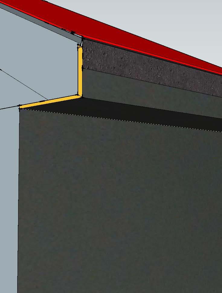 Roof to Wall SlopeShield SA lap onto flashing and/or ice & water shield ice & water shield / flashing with butyl, acrylic, or