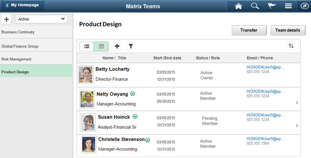 Manage Changing Workforce Demographics Self Service Matrix Teams Self-Service position request and creation Managers and
