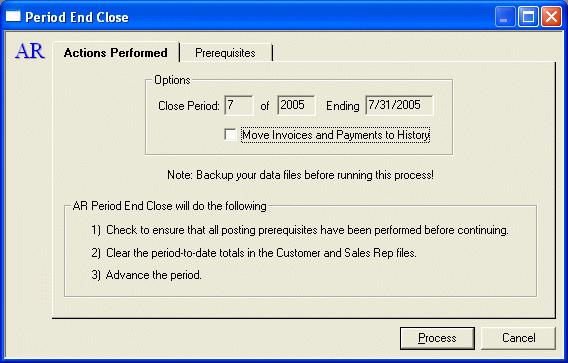 Process Period End Close - Actions Performed Tab The fields on the Actions Performed tab are displayed in the view-only mode.