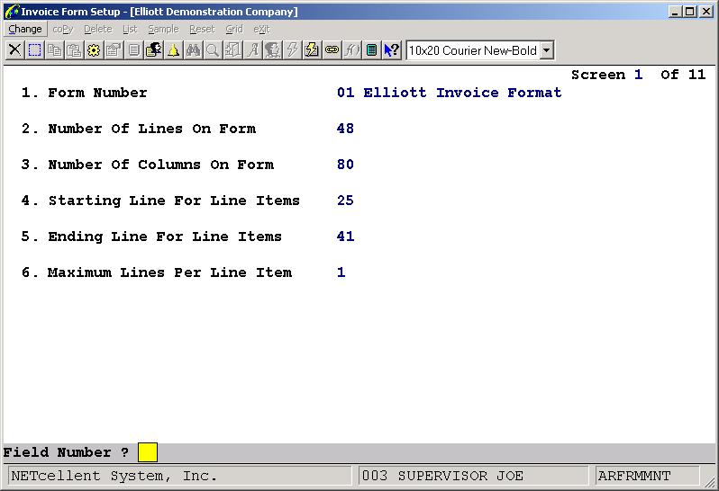 Utilities Setup Enter Interval To Mark Lines Enter Interval To Mark Columns 2 numeric digits.