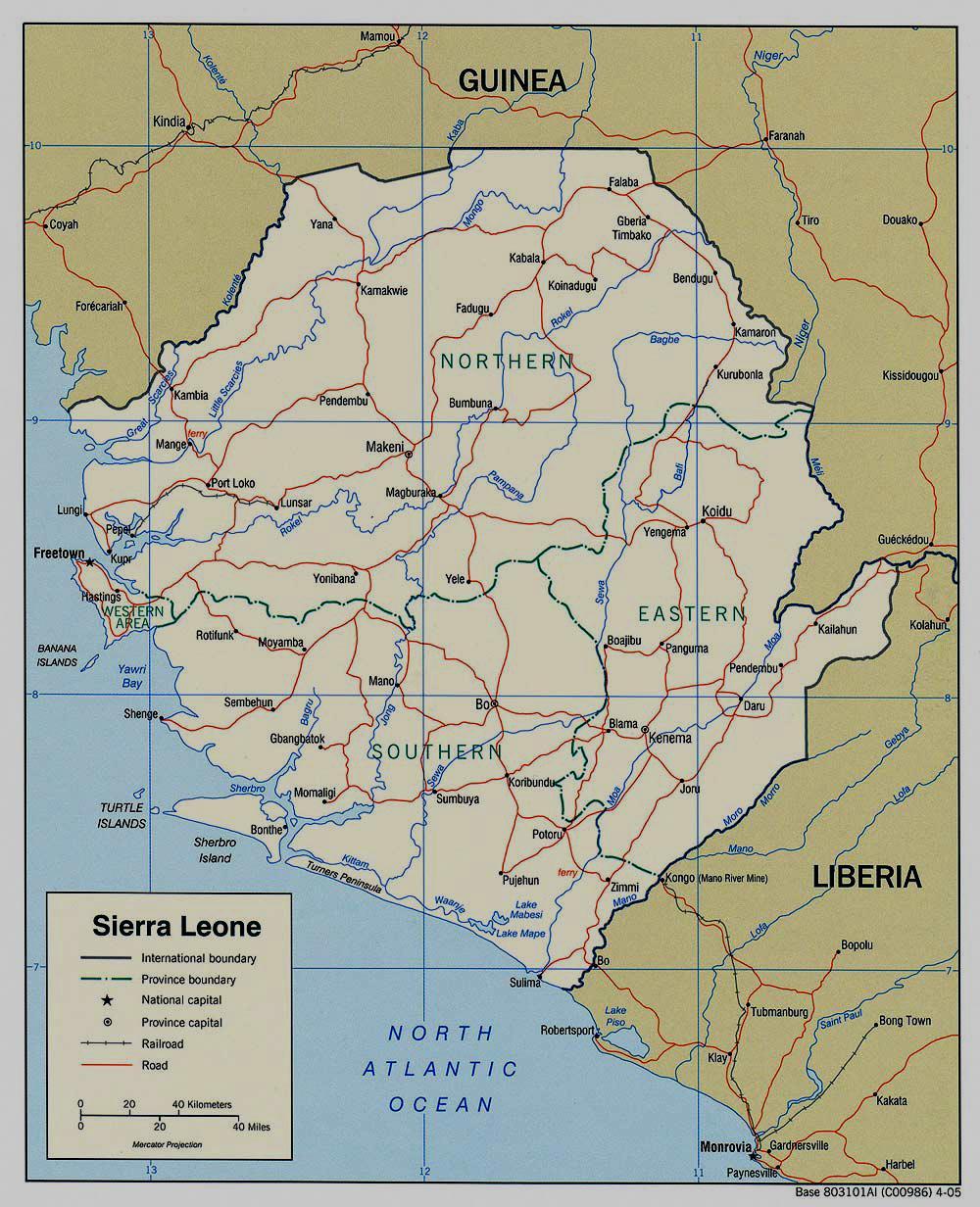 Bordered by Guinea to the northeast, Liberia to the southeast,