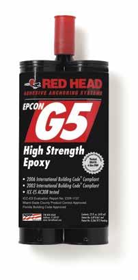 High Strength Epoxy Tested in Accordance to ICC-ES AC308 2015 IBC Compliant ICC-ES Report No.