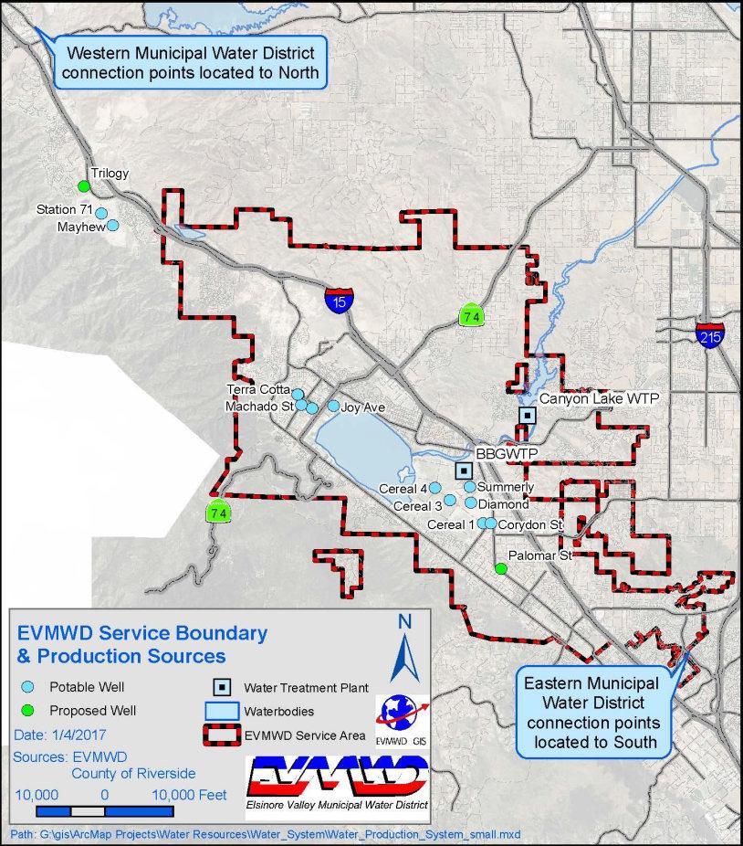 CHAPTER ONE INTRODUCTION Figure 1.1 EVMWD Service Boundary 1.5 History EVMWD was incorporated on December 23, 1950 under the provisions of the California Municipal Water District Act of 1911.