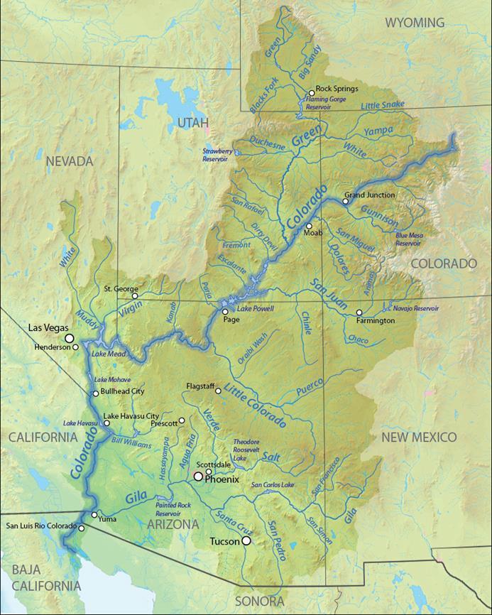 and Colorado River Sources: California