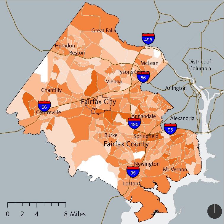 Fairfax Child Opportunity Index baseline Equitable Growth Profile, 2015 Sources: The Fairfax County Equitable