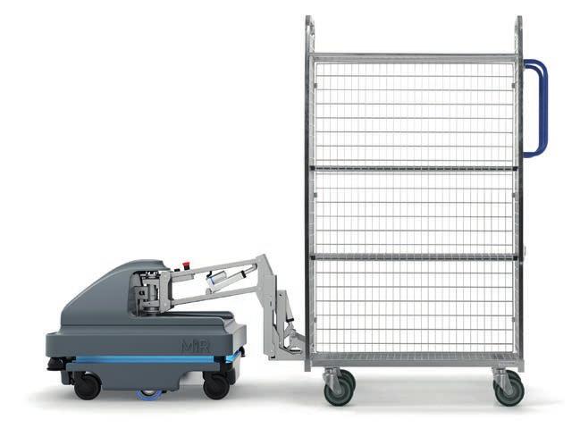 In order to ensure that employees will be able to take on more highgrade tasks in the future, an AGV (automated guided vehicle) can be used as a tractor unit for transport.