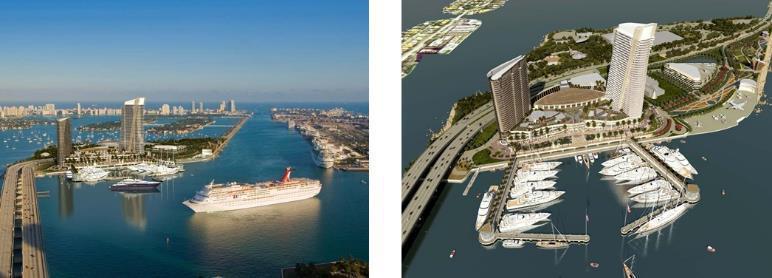 SUPER YACHTS MIAMI ISLAND GARDENS DEEP HARBOUR The marina will host an impressive array of deep draft Superyachts up to 500 feet 10 minutes from Miami Airport located on the main causeway between