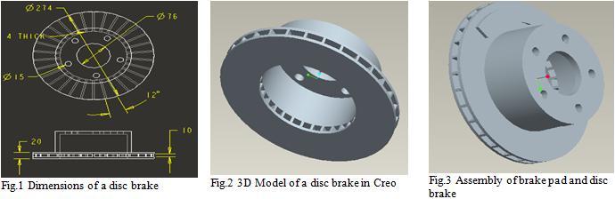is Cast Iron and analysis was carried over two different designs one is solid disc other is ventilated disc.