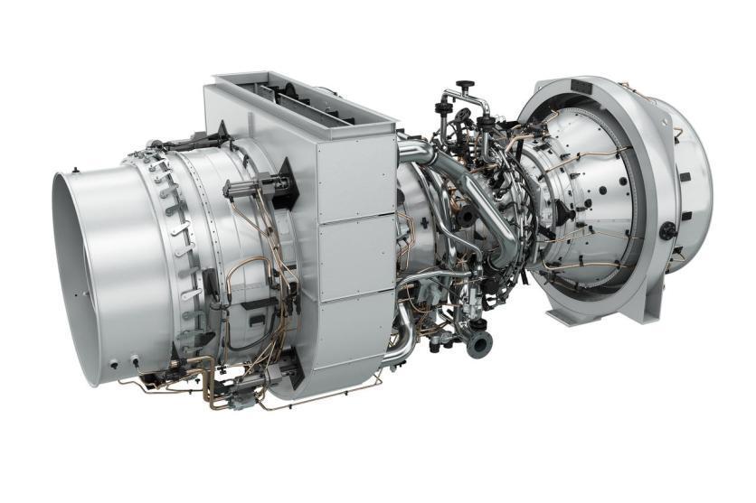 matched 2 stage axial Low Pressure Compressor configuration that delivered the same pressure rise as the standard aero core; the Low Pressure Turbine was adapted, converting thrust output to