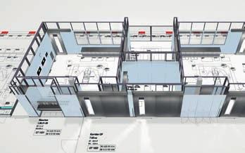 individual rooms for operating rooms and laboratories as well as integrated, interdisciplinary solutions for hospital and