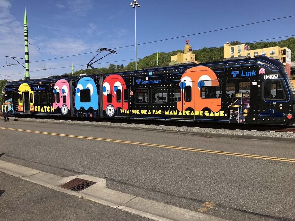 Train Wraps Sound Transit s Full Train Wraps cover the entire exterior and up to one-third of any single window to create a WOW!