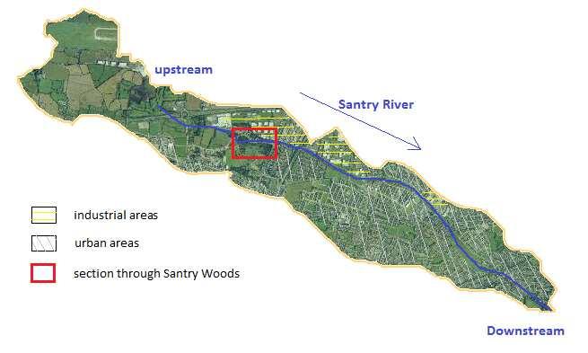 2. The Santry River characteristics This seven kilometers river flows from around Ballymun golf course until Sutton creek.