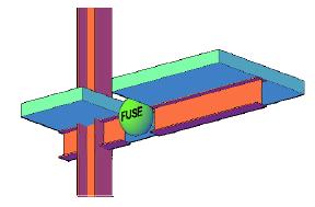 2 FULL SCALE TESTS Figure 1: Fuse device placed in a moment resisting composite steel