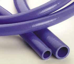Very flexible silicone tubes for heating and cooling systems.