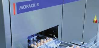 Mopack-R uses a vertical carrousel Mopack-R is capable of placing eggs in consumer packs Mopack-R Mopack-R is a system that can pack eggs directly into consumer packs.