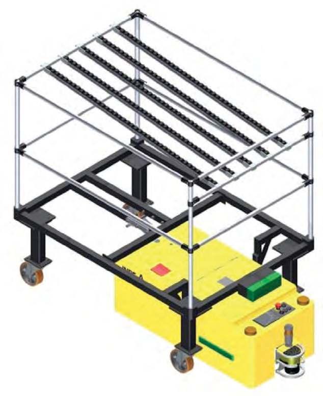 This system allows quick trolley replacement with no need to unhook the trolley from the the train.