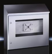 Hygienic Design Stainless steel 1.4301 (AISI 304) Enclosure: 1.5 mm Door: 2.0 mm Lock inserts: Stainless steel 1.4301 (AISI 304) Seal: Silicone, compliant with FDA Guideline 21 CFR 177.