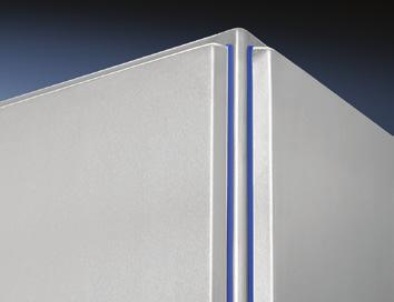 Seal Silicone profile seal between door, side panels and enclosure Joint-free, all-around external seal simple to replace Seal dyed blue to