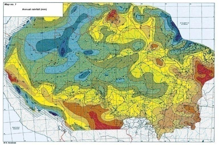 rainfall Savanna Sombroek 2001, Ambio Annual Rainfall The importance of rainfall seasonality (short