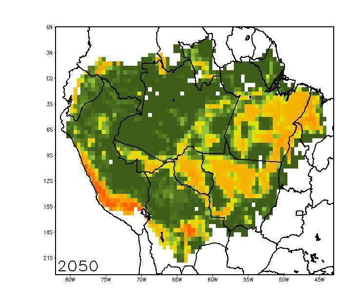 Percentage of deforestation Deforestation maps in scenario C INPE s Brazilian