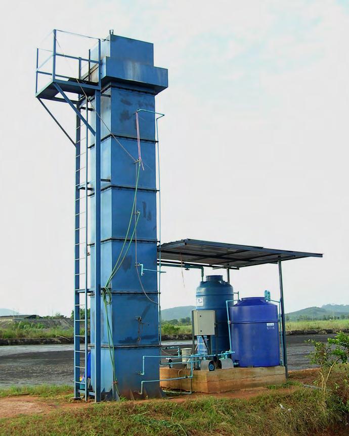 Experiment set-up: Pilot-scale AHR back-wash biogas moisture trap