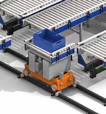 2 Automated warehouse for boxes with nine aisles served by a single stacker crane.