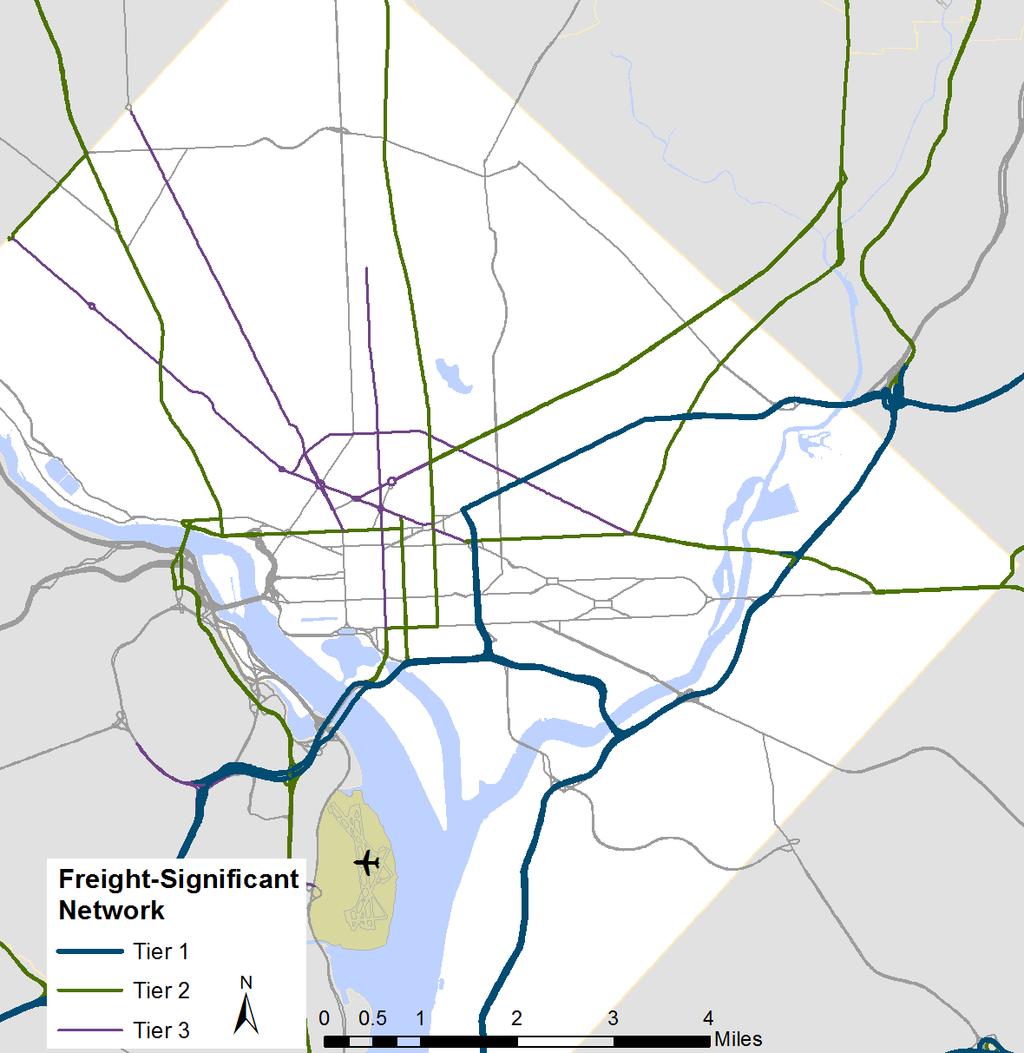 Figure 36: Regional Freight-Significant Network District of Columbia 355 Georgia Ave.