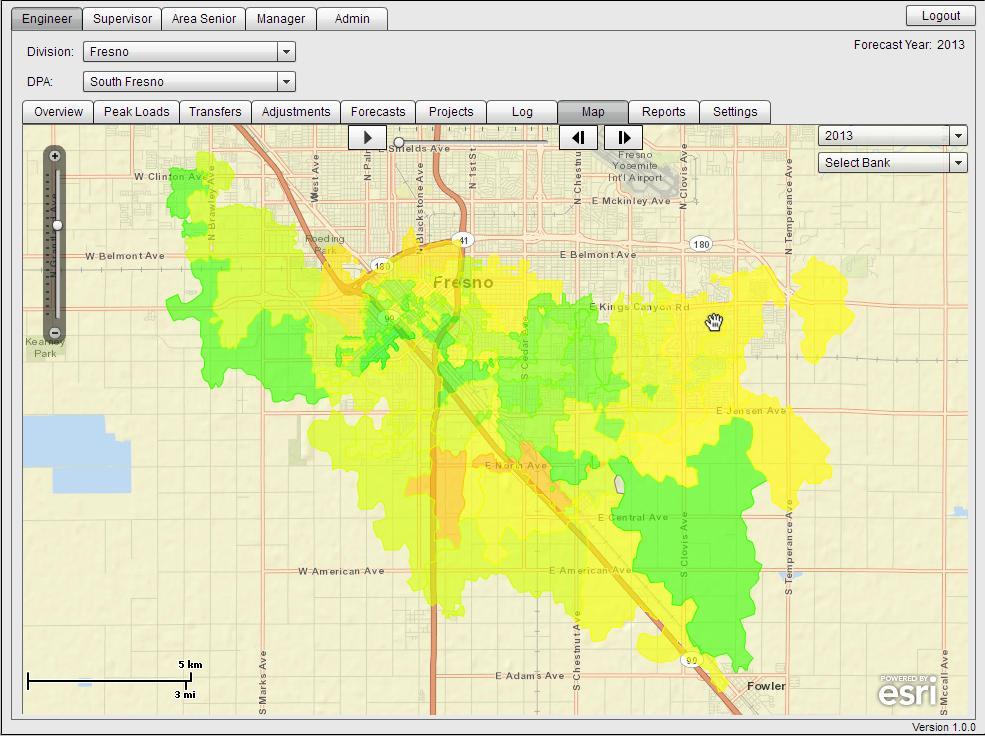 South Fresno DPA 2013 Relative Loading 125 % 100