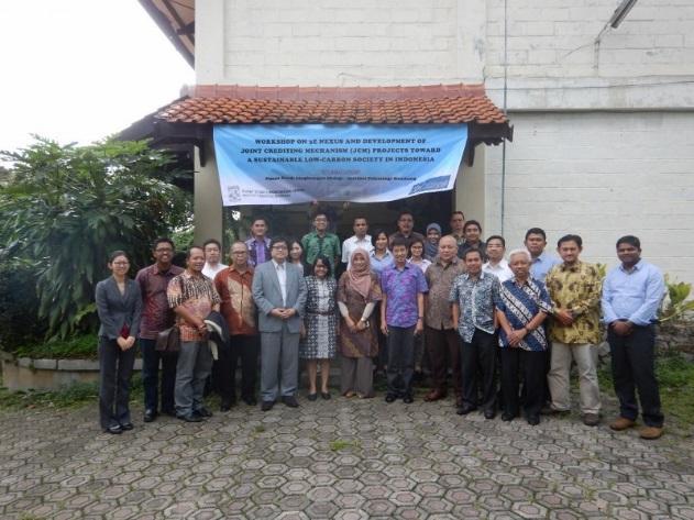 Study workshop, Indonesia Workshop on 3E Nexus and Development of Joint Crediting Mechanism (JCM) Projects toward a Sustainable Low-Carbon Society in Indonesia PUSAT STUDI LINGKUNGAN HIDUP INSTITUT