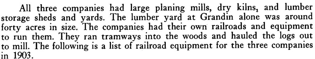 and for 1893, 90.71 bd. ft. (This figure was derived by dividing the number of 16-foot logs cut each year into the total amount of lumber sawed for the same year.