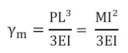 γ m : Permissible displacement (m) P: Applied force (kn) L: Length of lever arm (m) M: Flexural moment applied to the beam M max : 106.