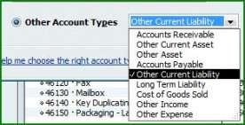 Adding a TAX Subaccount to Controlled Sales Tax Account Open your COA list Click the Account button Click New to open the new account form Select Other Account Types Select Other Current Liability in