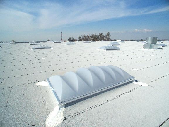 Approved Glazing Material: Each manufacturer is approved for different glazing materials. For example, Skyco Skylights industrial skylights are approved for a polycarbonate dome.