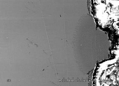 Nickel dissolutes into these aluminum droplets and results in formation of nodular islands on the sample surfaces.