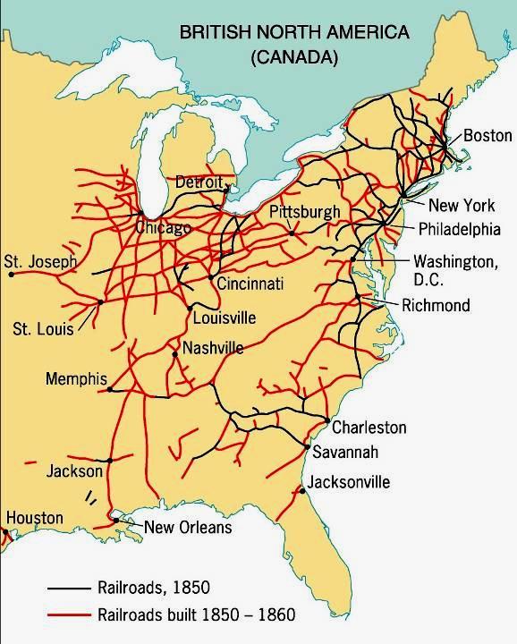 In the 1830s, railroad