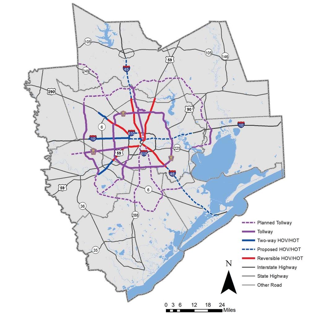 THE CURRENT TRANSPORTATION SYSTEM The regional transportation system is composed of roadways, transit, pedestrian/bicycle facilities, and freight-focused facilities with multiple facility types in