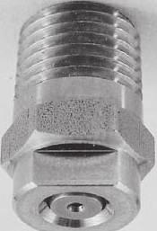 High pressure Series 546 / 548 / 550 Exceptionally tight solid stream nozzles for pressures up to 4500 psi. Available in 1/8" NPT or BSPT, 1/4" NPT or BSPT, or tip version.